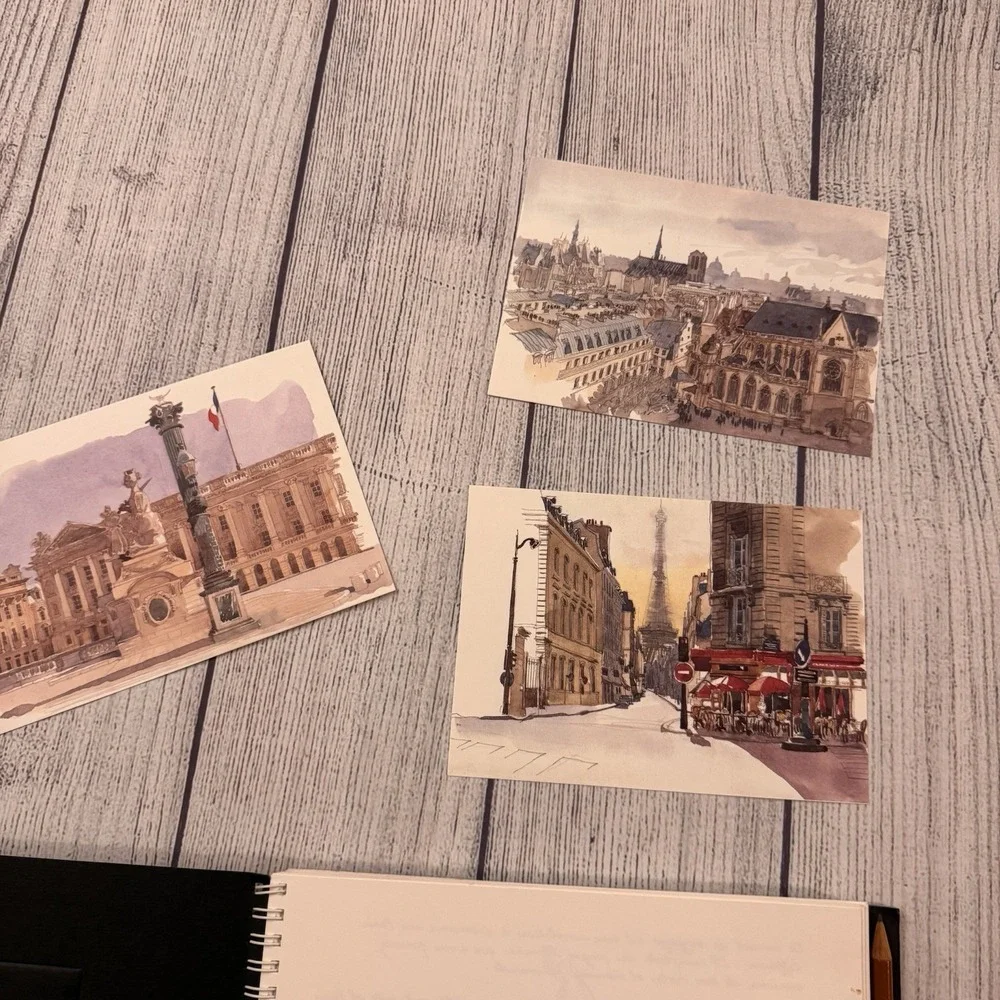 Louis Vuitton Carnet De Voyage Paris Sketchbook Pencil & Postcards 1994 Rare